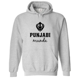 Punjabi Munda Sikh Khanda Sikhism Print Unisex Kids & Adult Pullover Hoodie									